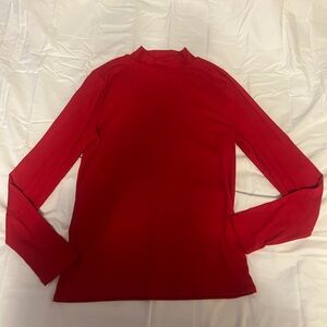 Red Long Sleeve Top